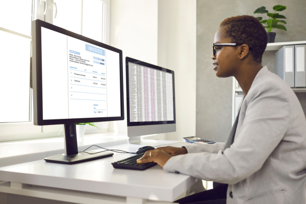 A person using an accounting Software PlanHub