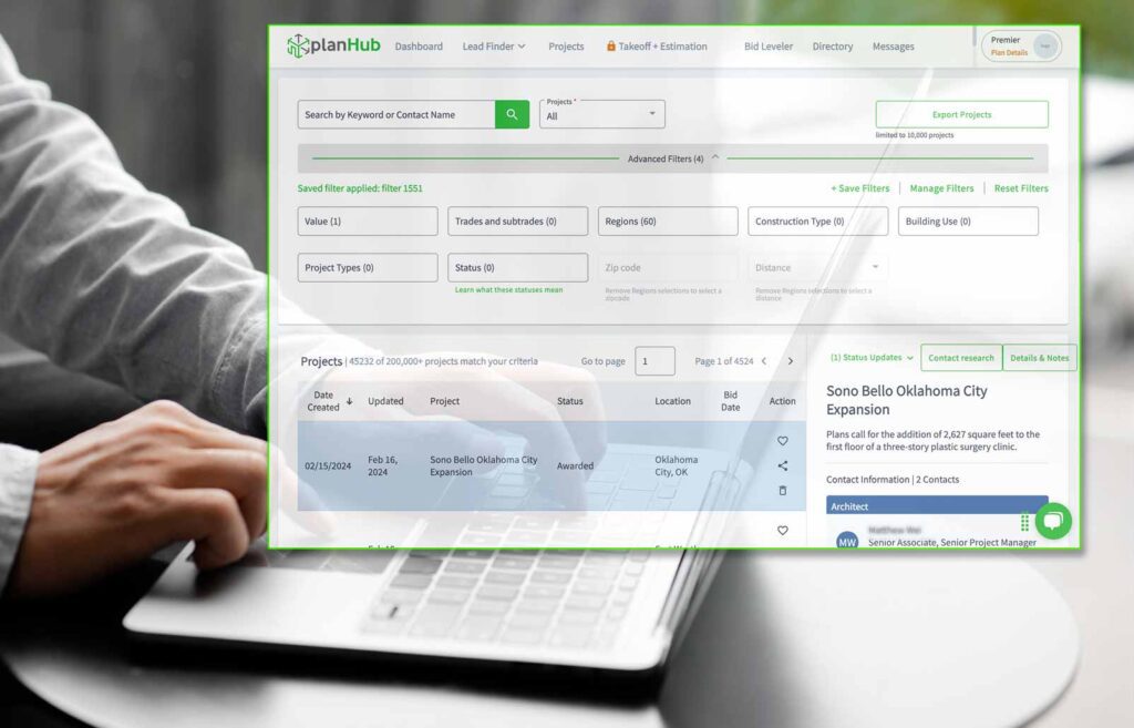 PlanHub Preconstruction tool.