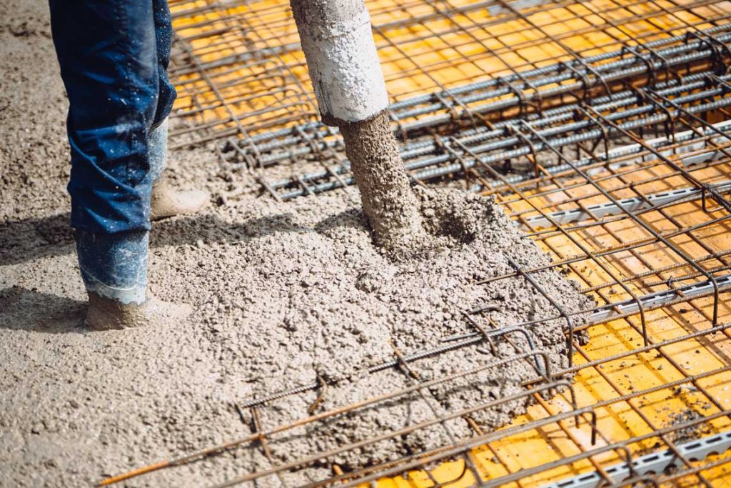 cement pouring stage