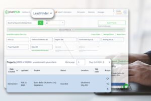 PlanHub's lead finder.