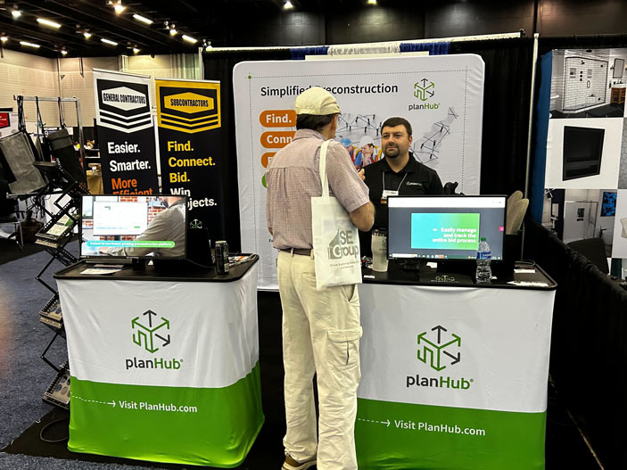 PlanHub representative at Build Expo Atlanta 2023