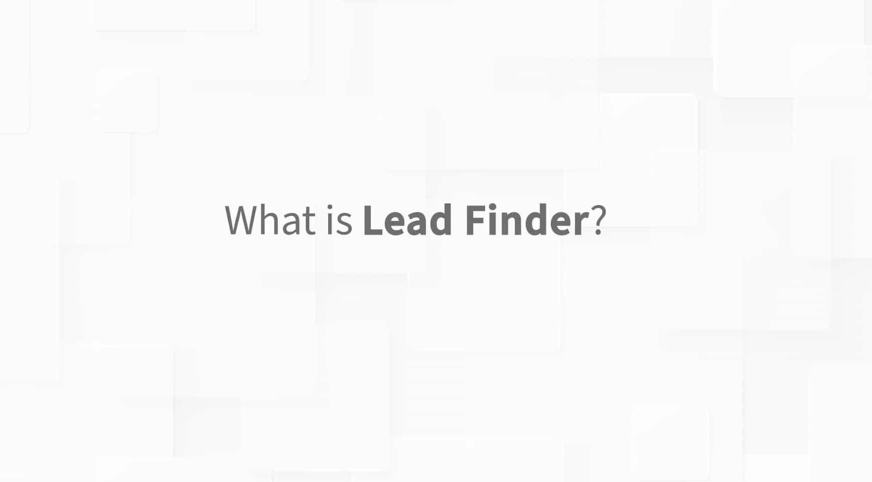 about lead finder