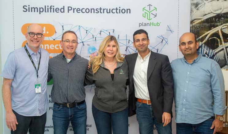 PlanHub's leadership team photo.