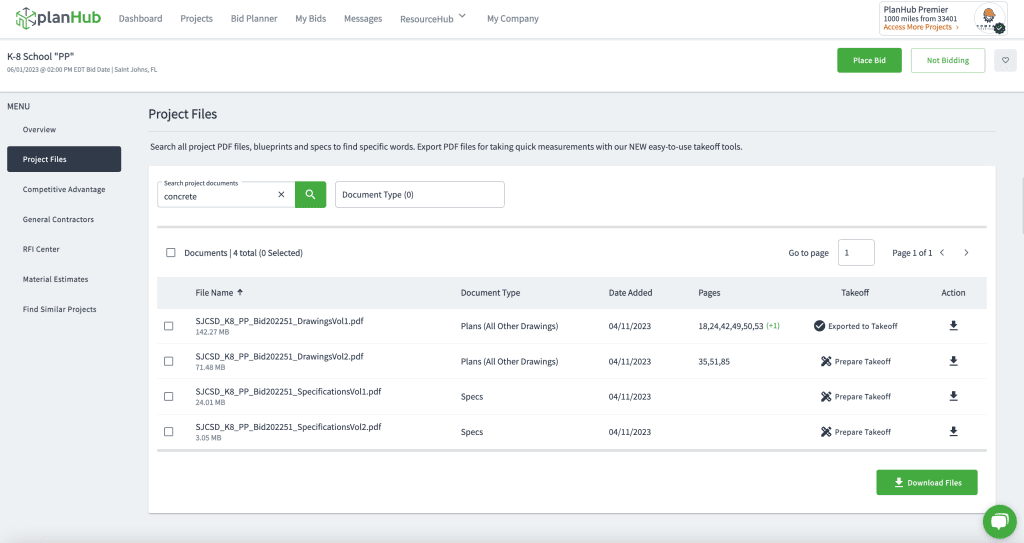 planhub project files